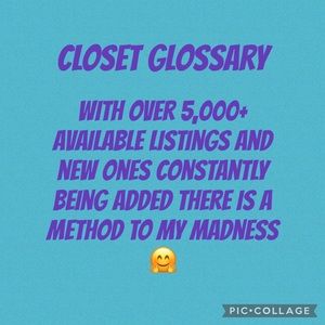 Closet glossary 🤩